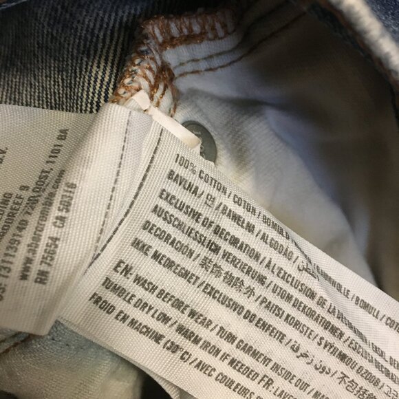 Abercrombie & Fitch Slim & Straight Blue Distressed Denim Jeans - Picture 10 of 16